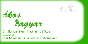 akos magyar business card